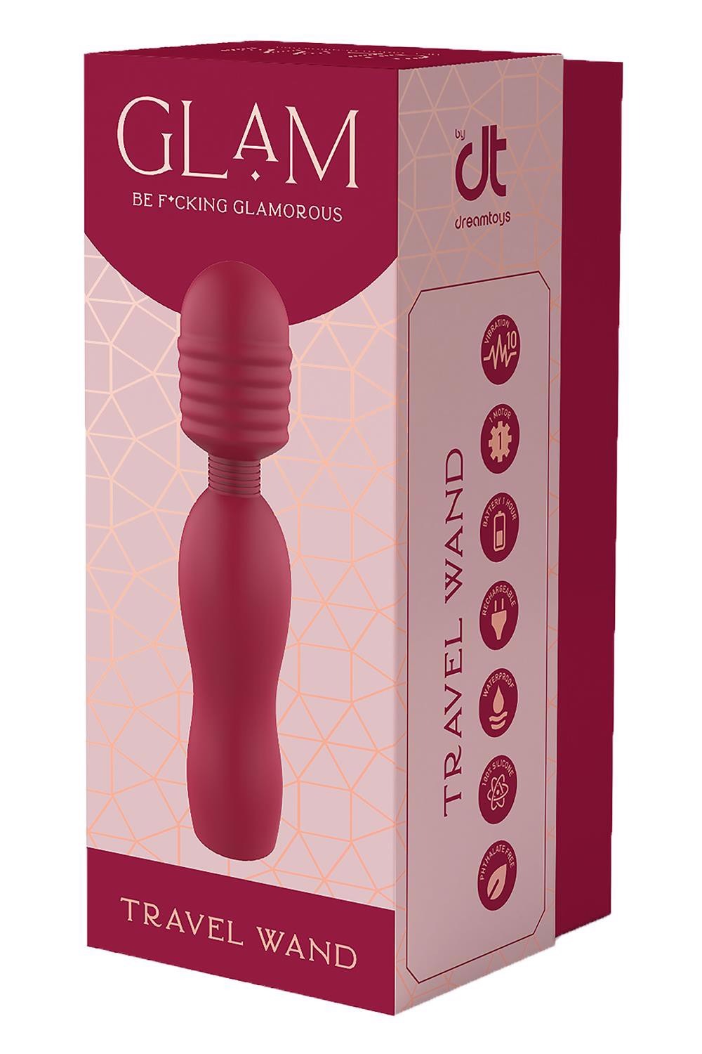 Вібратор мікрофон Dream Toys Glam Travel Wand, червоний