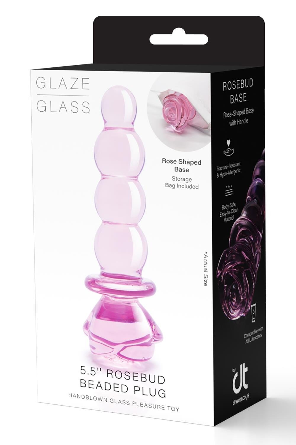 Фаллоимитатор елочка из стекла Dream Toys Glaze Glass в форме бутона розы