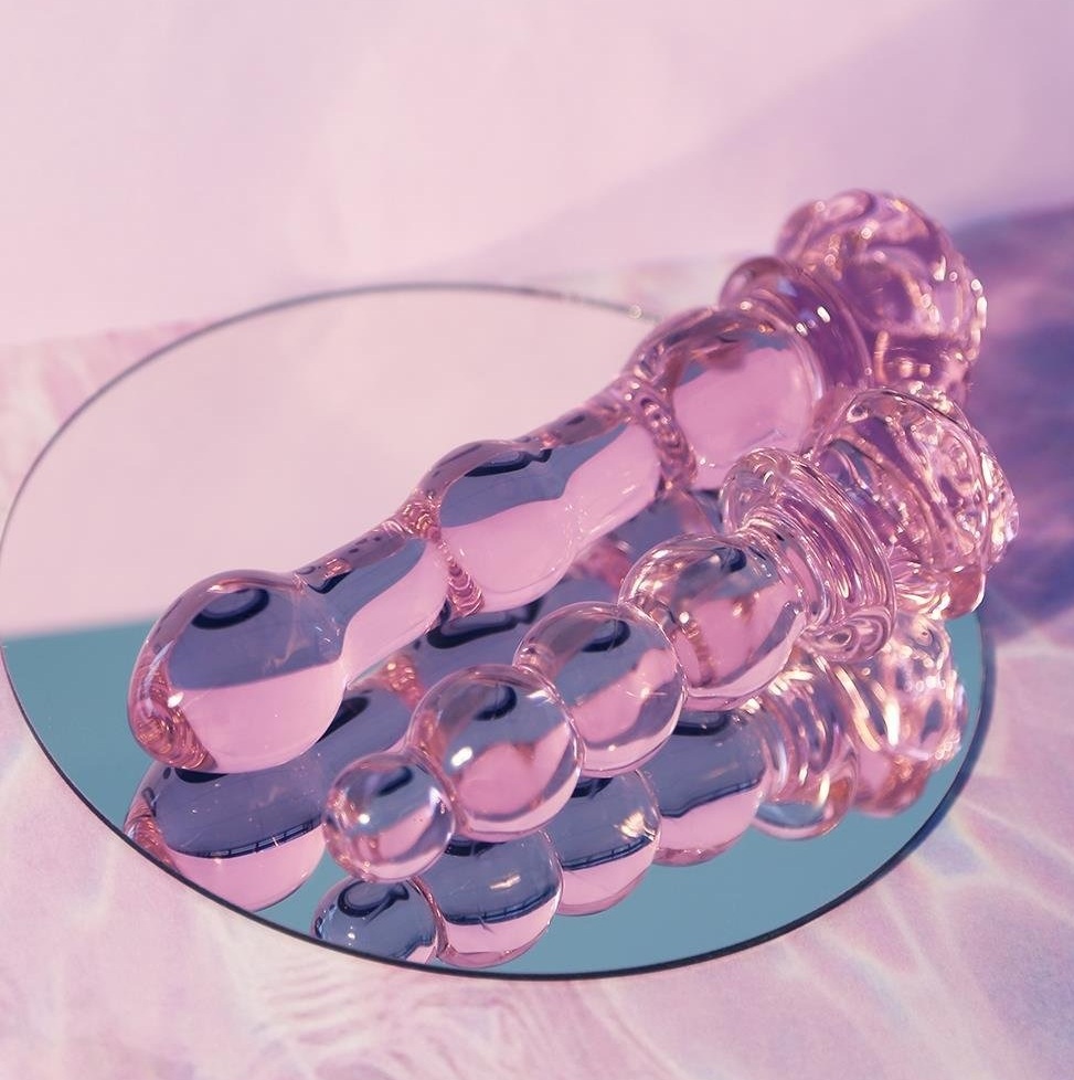 Фаллоимитатор елочка из стекла Dream Toys Glaze Glass в форме бутона розы