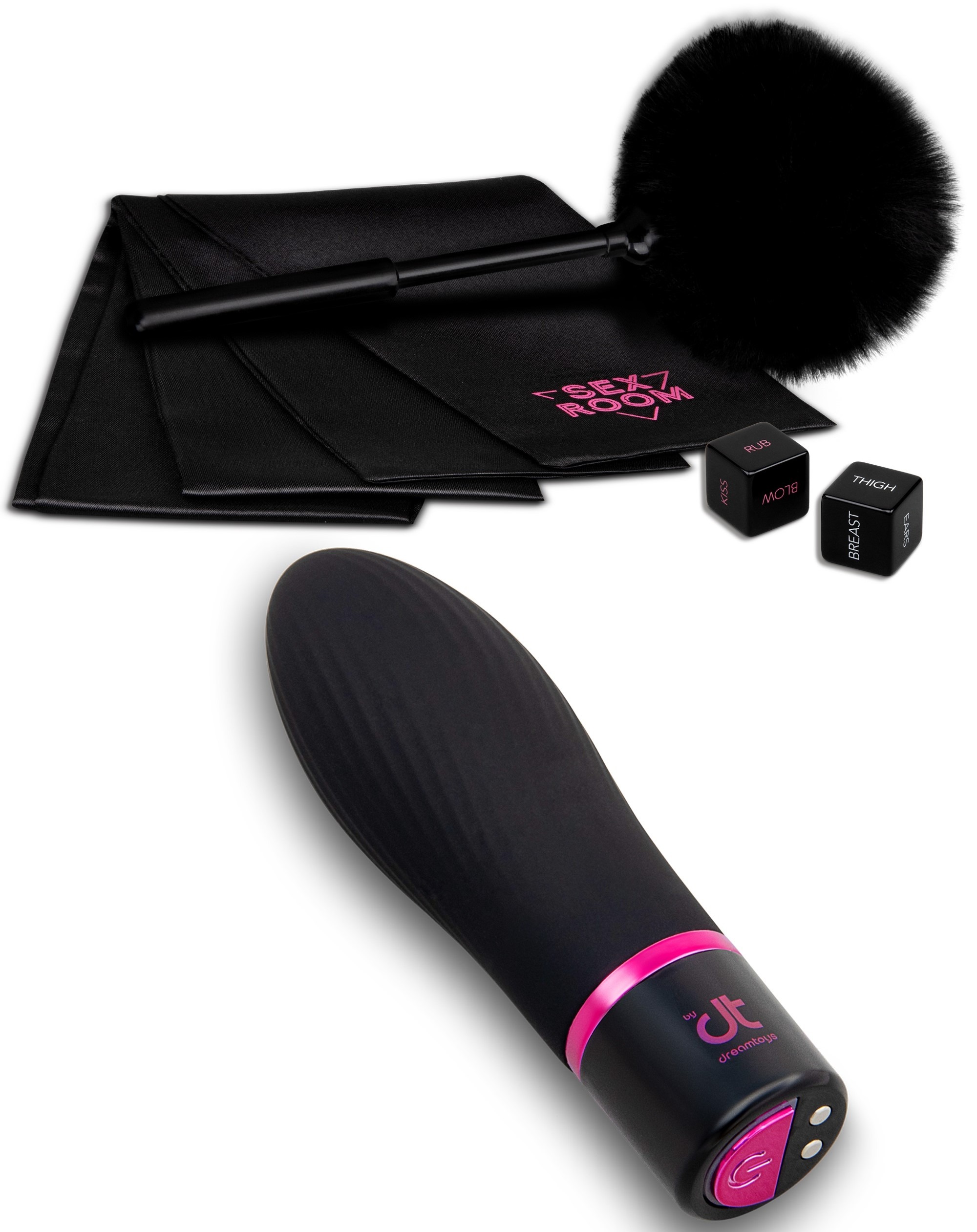 Набор девайсов для секс игр Dream Toys Sex Room Vibe Kit, 6 предметов, черный/розовый