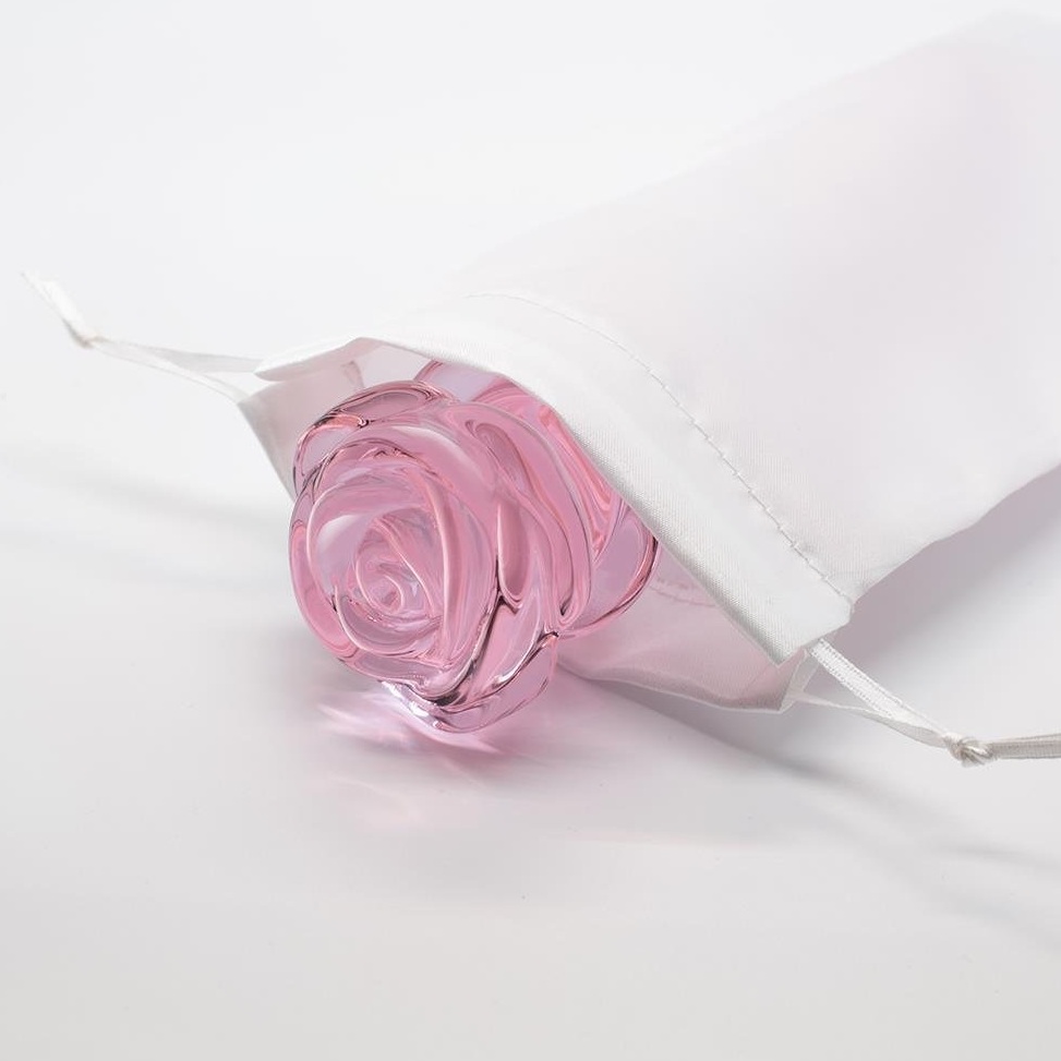 Набор анальных пробок DreamToys Glaze Glass Rosebud стеклянный, розовый, 3 шт.