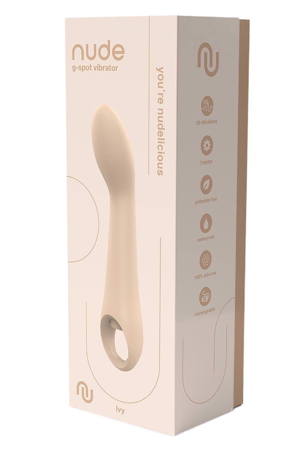 Вібратор Dream Toys Nude Ivy для точки G, бежевий