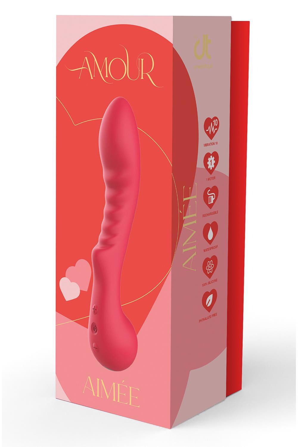 Вібратор рельєфний для точки G Dream Toys Amour Aimee, червоний