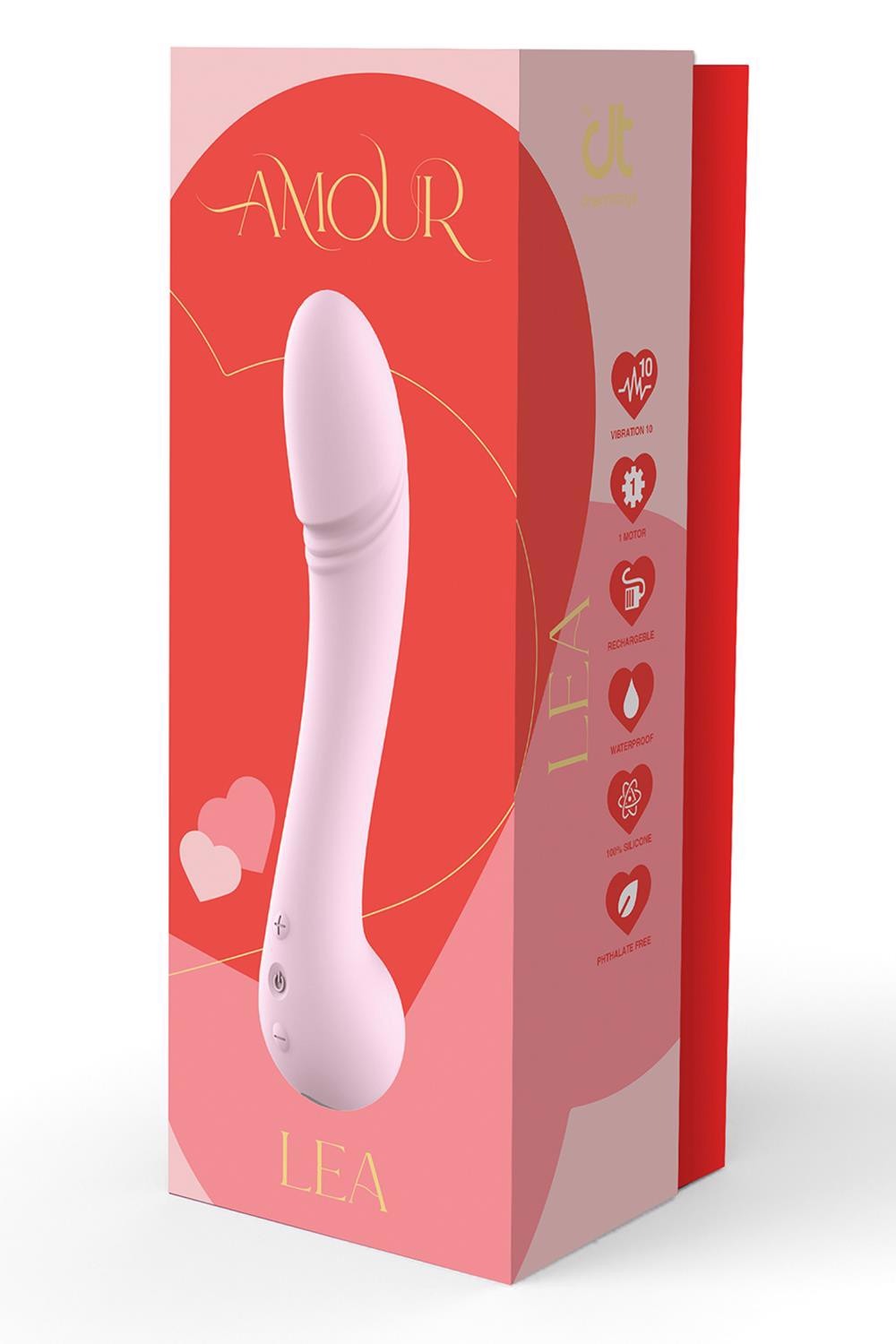 Класичний вібратор для стимуляції точки G Dream Toys Amour Lea, рожевий