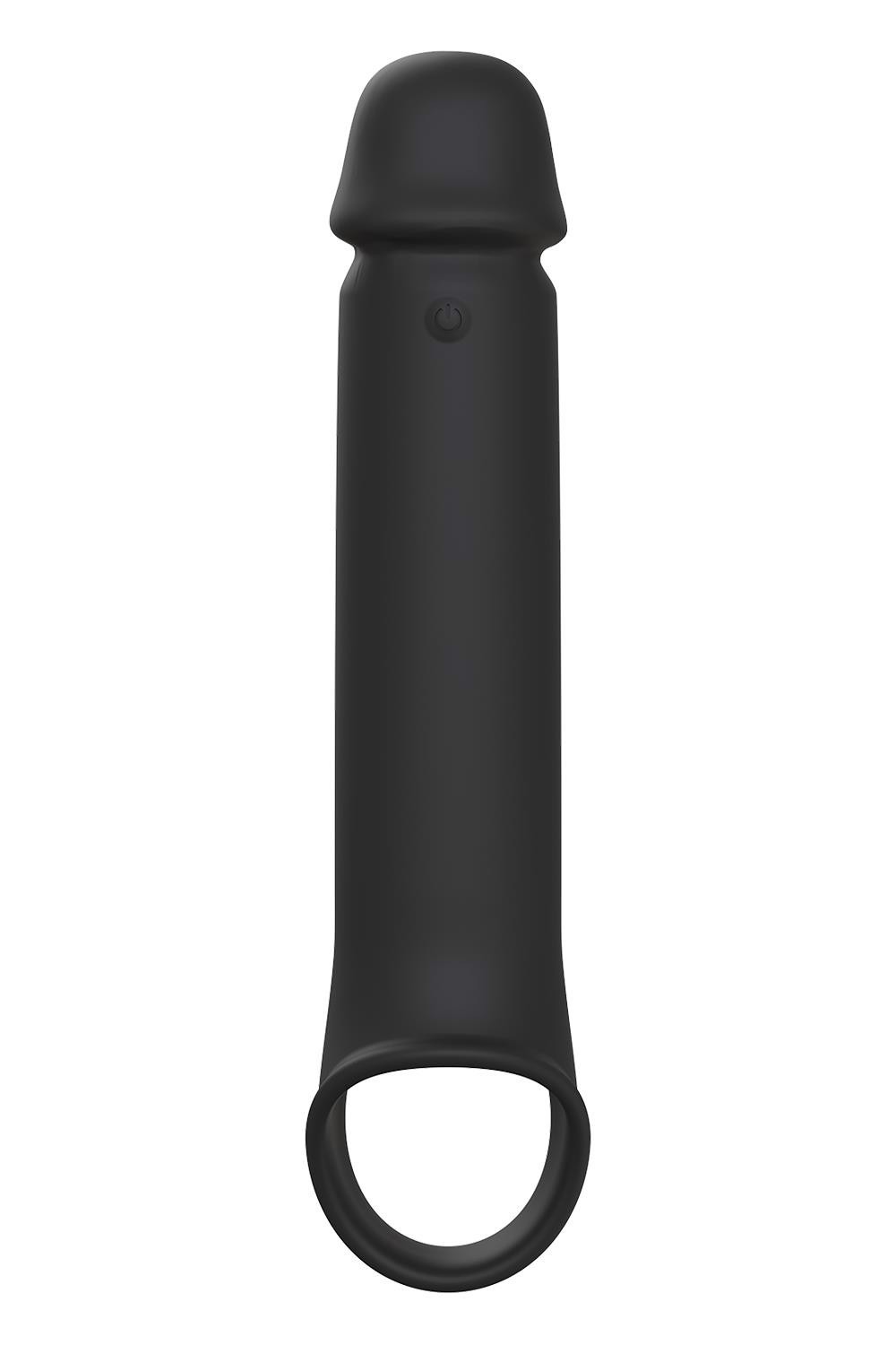 Вибронасадка на член удлиняющая DreamToys Ramrod с дистанционным управлением, черная