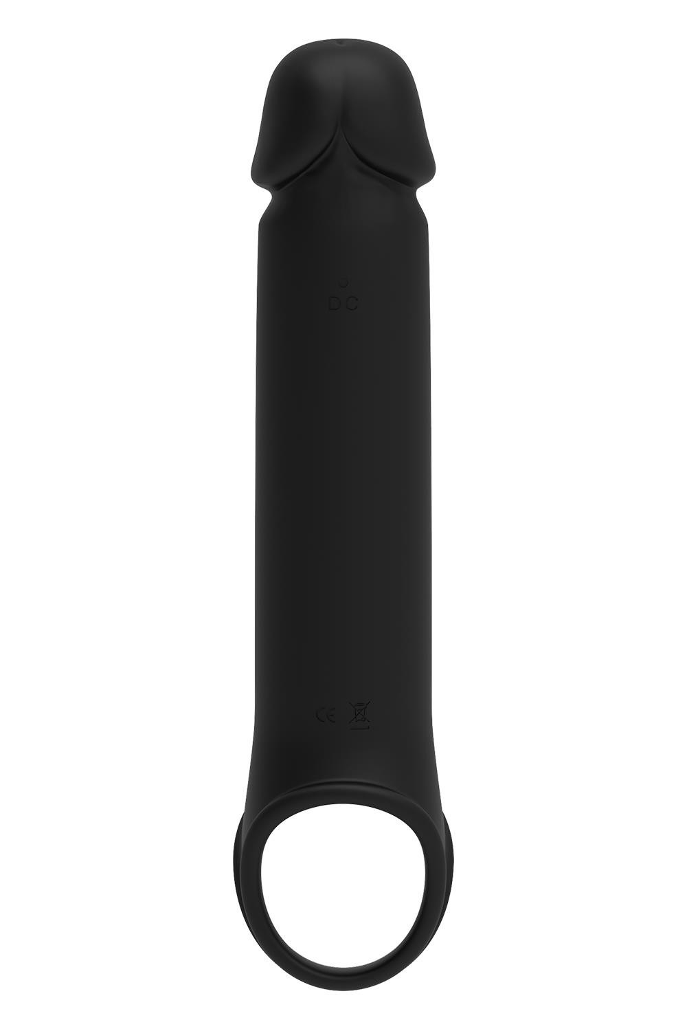 Вибронасадка на член удлиняющая DreamToys Ramrod с дистанционным управлением, черная