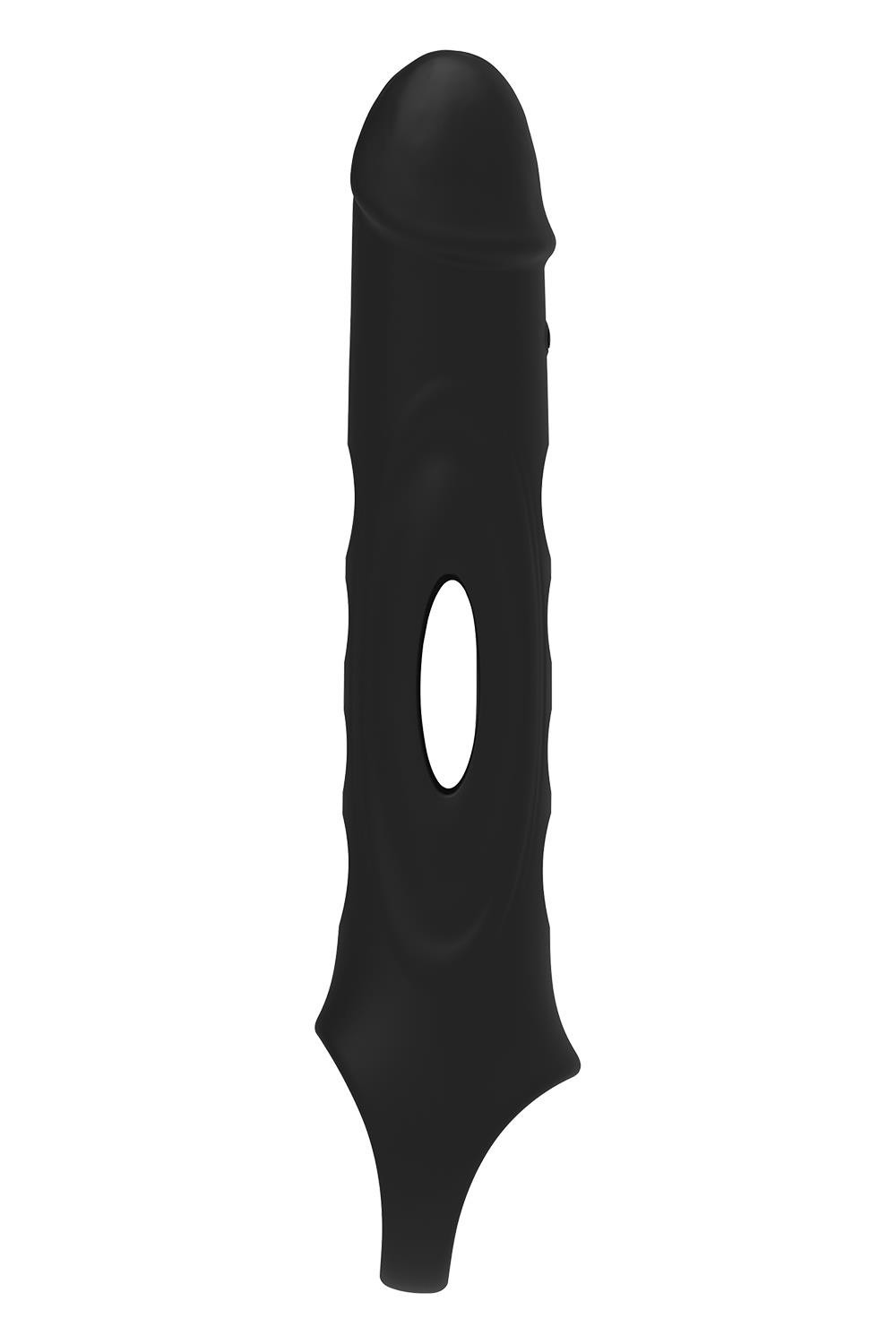 Насадка на пеніс із вібрацією Dream Toys Ramrod та пультом управління, чорна