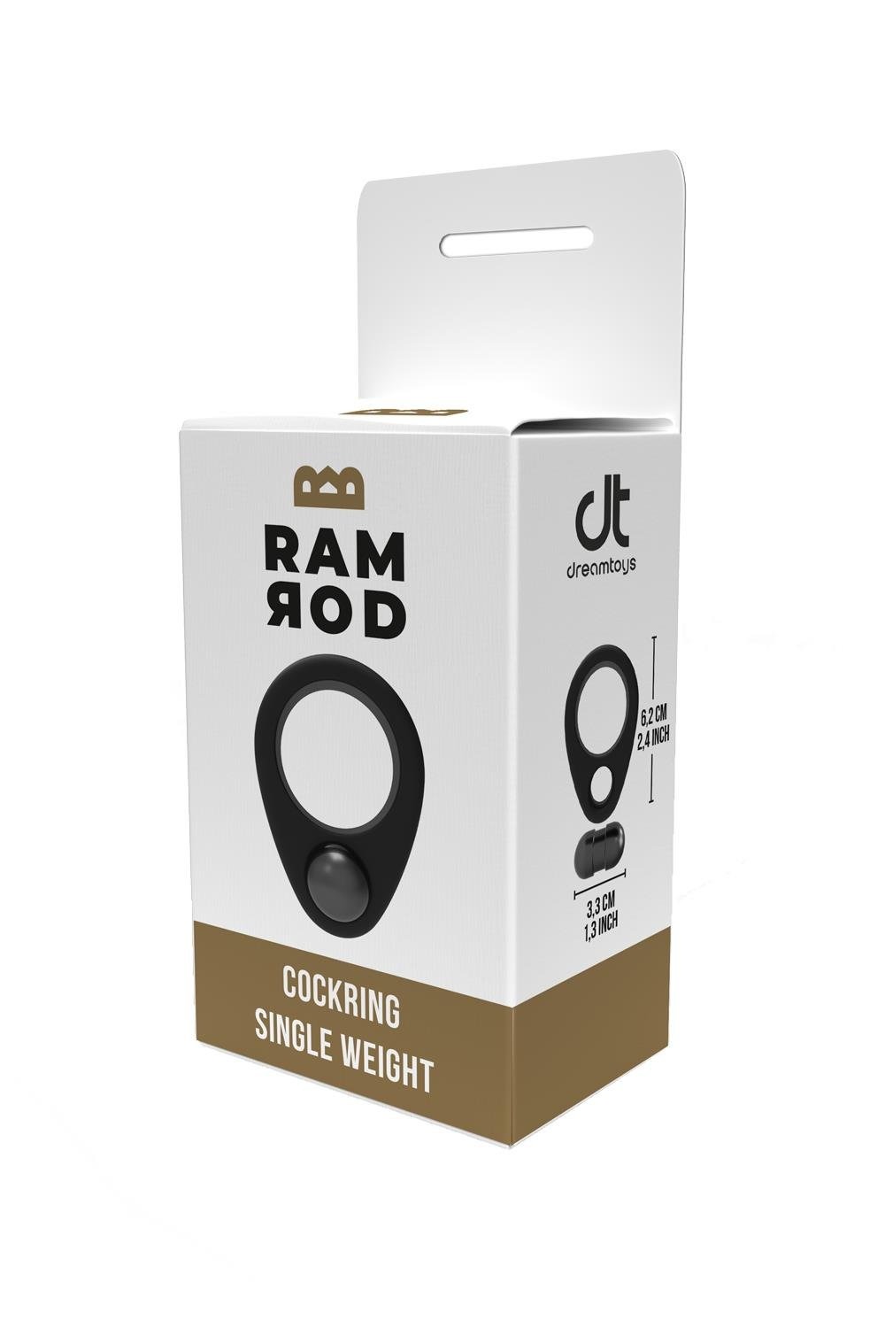 Ерекційне кільце Dreamtoys RAMROD з обтяжувачем, чорне