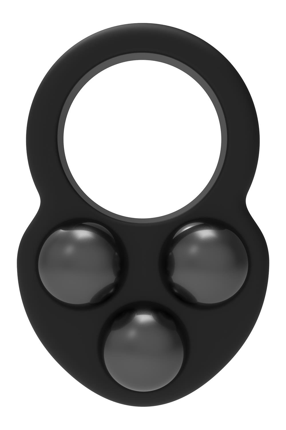 Ерекційне кільце Dreamtoys RAMROD з трьома обтяжувачами, чорне