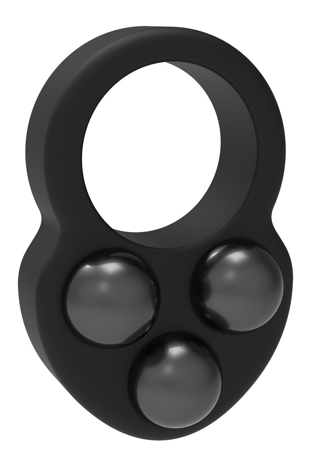 Ерекційне кільце Dreamtoys RAMROD з трьома обтяжувачами, чорне