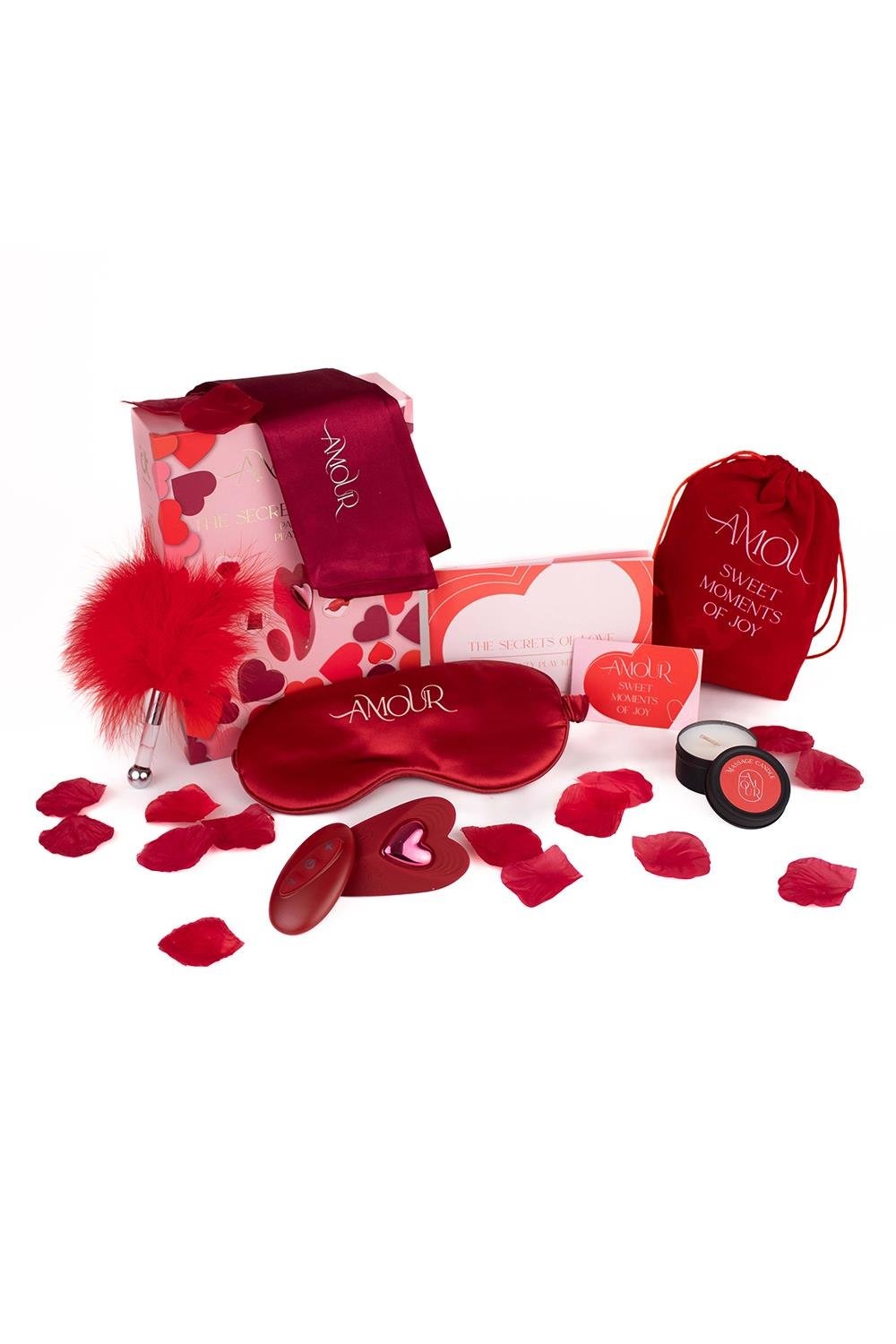 Набір еротичних аксесуарів Dream Toys Amour The Secrets Of Love червоний, 7 шт.