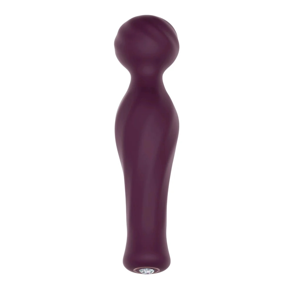 Вібратор-мікрофон Dream Toys Essentials Magic Wand зі стразами, бордовий, 16,5 см