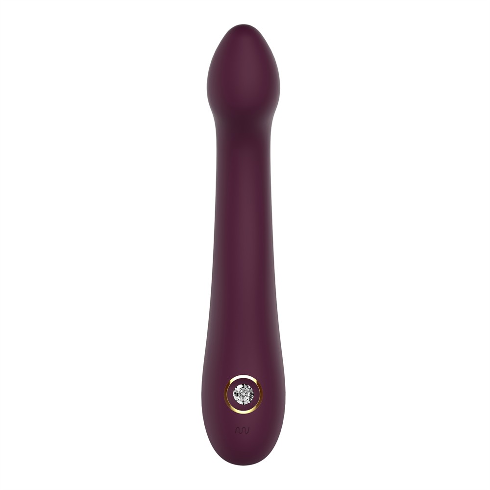 Вібратор для точки G Dream Toys Essentials зі стразами, бордовий, 21,8 × 3,6 см
