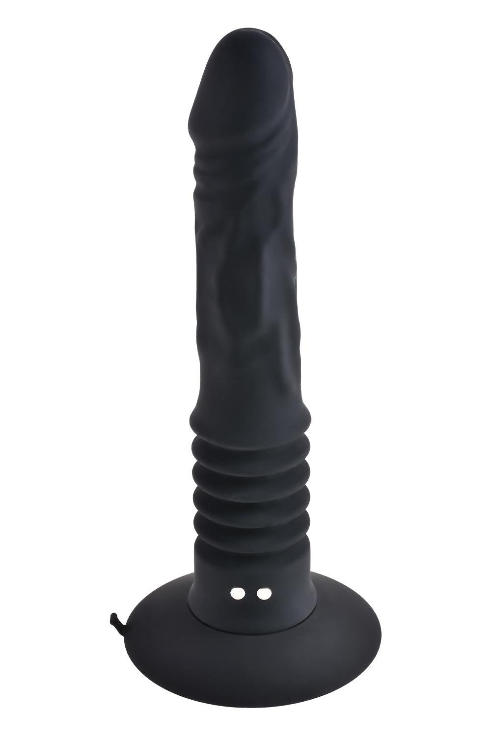 Вібратор анальний реалістичний із фрикціями Pipedream Anal Fantasy на присосці, чорний