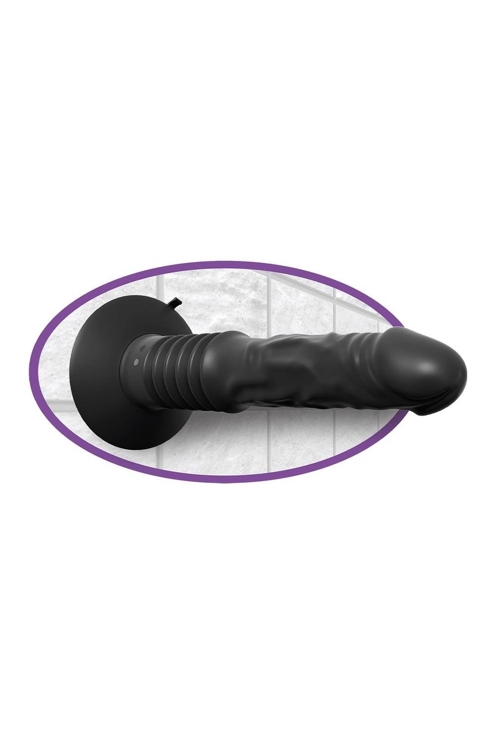 Вібратор анальний реалістичний із фрикціями Pipedream Anal Fantasy на присосці, чорний