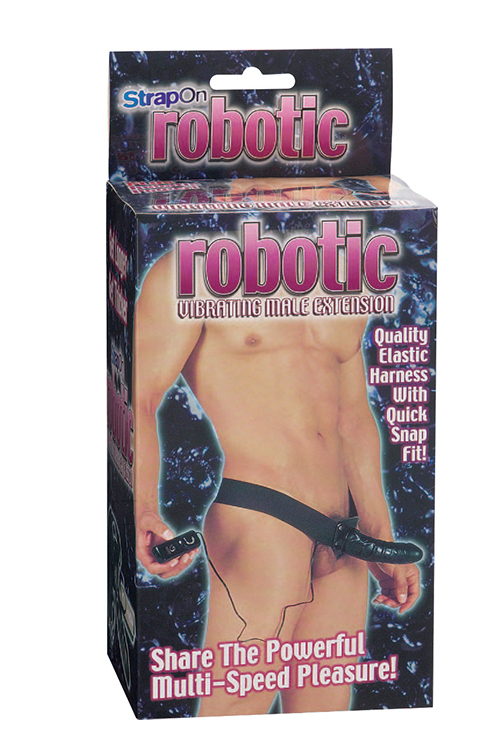 Мужской страпон с вибрацией ROBOTIC MALE STRAP-ON, BLACK