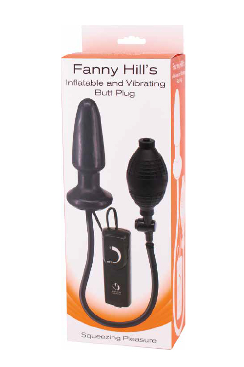 Анальна пробка з вібрацією та накачуванням Fanny Hill''s Black Buttplug