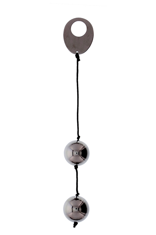 Металлические вагинальные шарики DOMINO METALLIC BALLS, CHROME BLACK