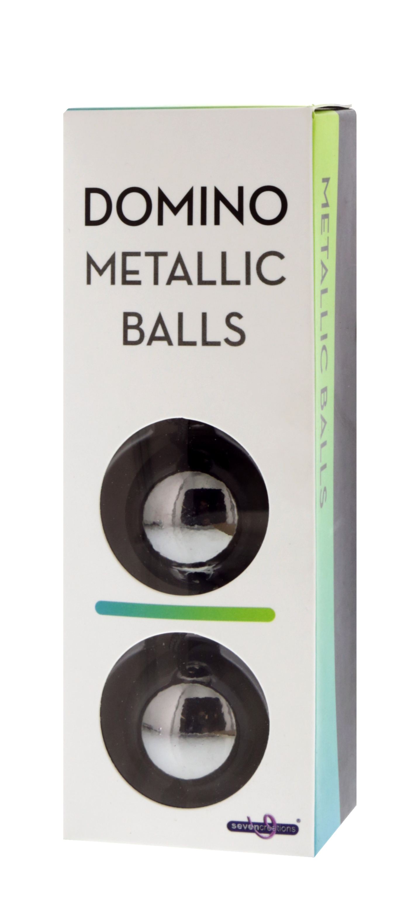 Металлические вагинальные шарики DOMINO METALLIC BALLS, CHROME BLACK