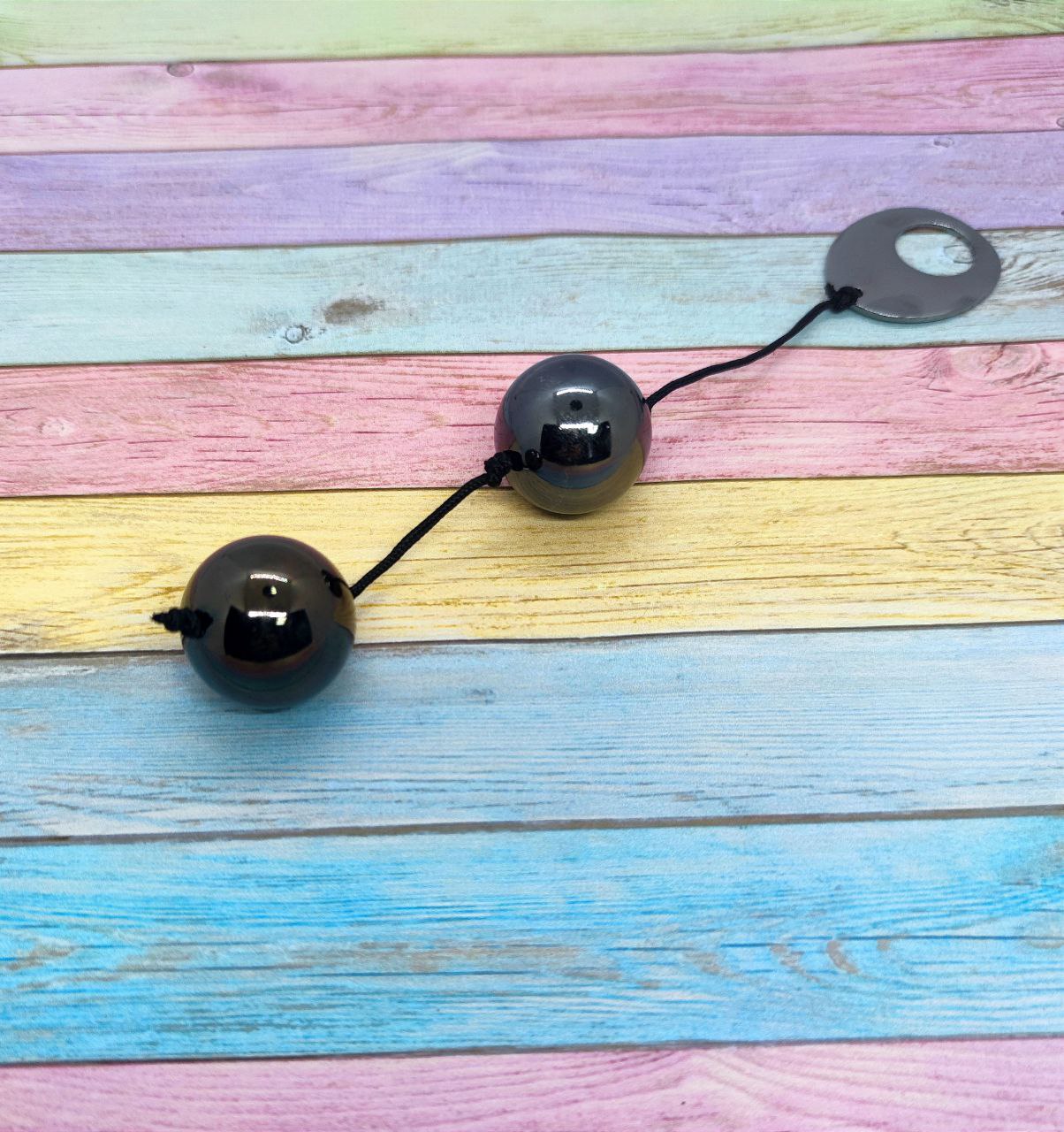 Металлические вагинальные шарики DOMINO METALLIC BALLS, CHROME BLACK
