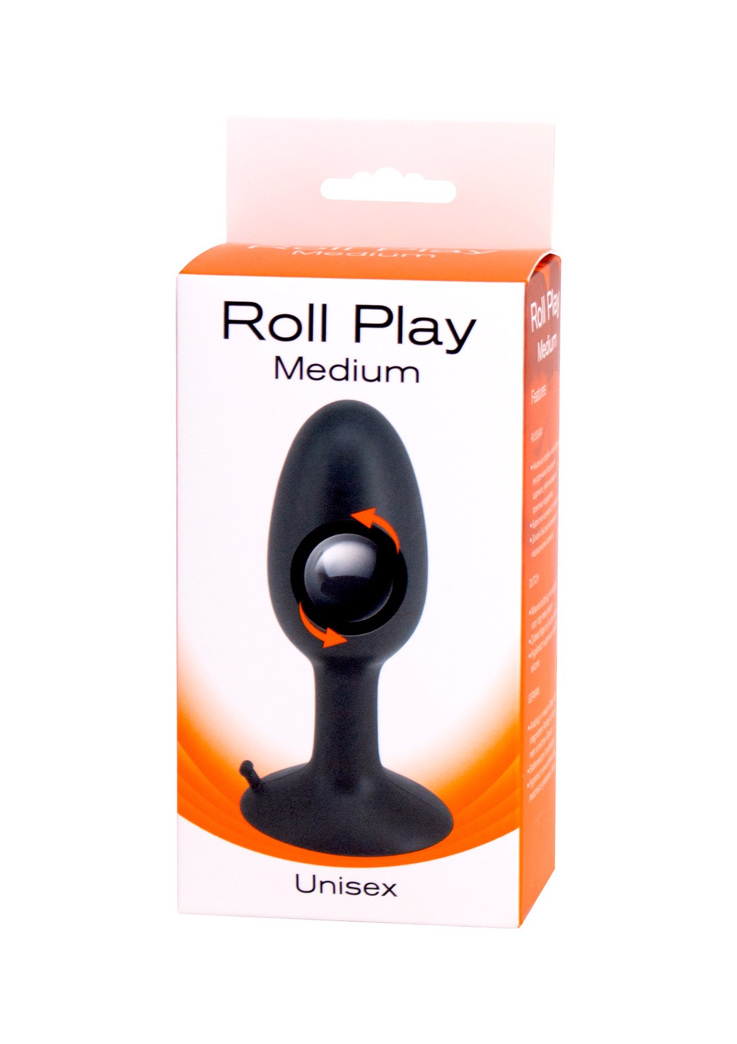 Анальна пробка із зміщеним центром тяжіння Seven Creations Roll Play Medium, чорний