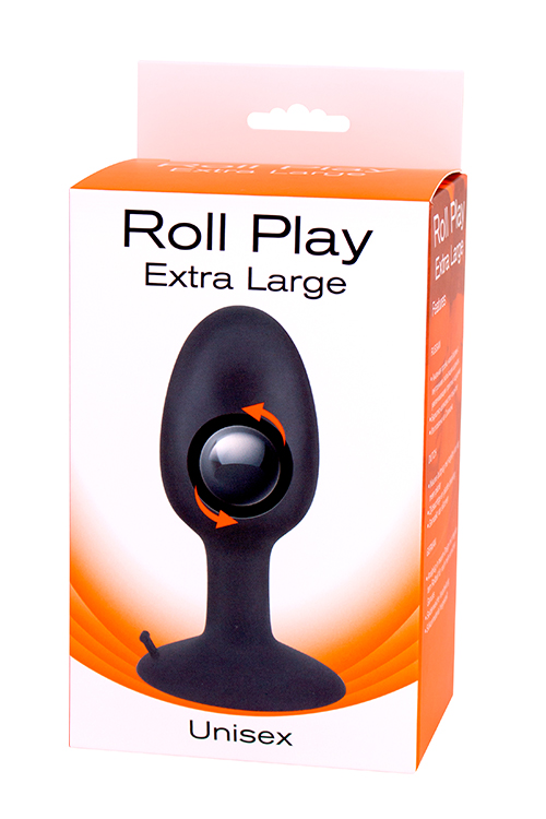 Анальна пробка із внутрішньою кулькою ROLL PLAY EXTRA LARGE BLACK