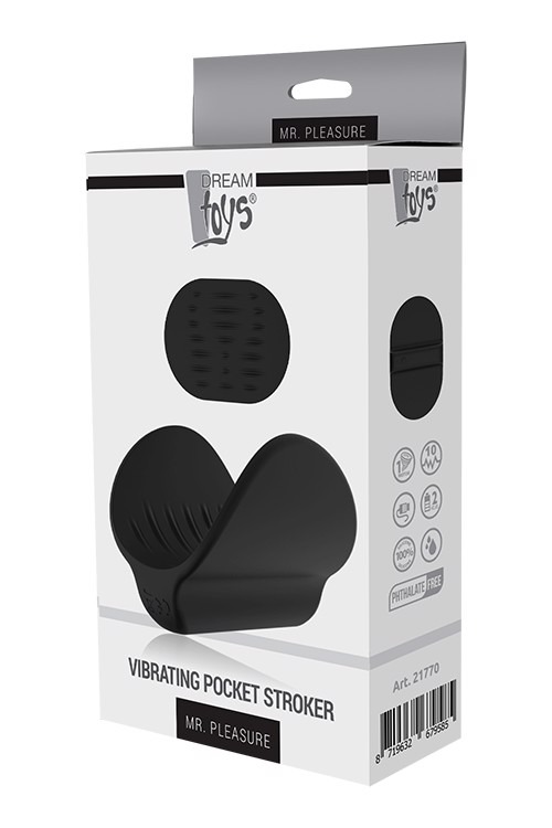 Мастурбатор кишеньковий DreamToys Mr Pleasure з вібрацією, чорний