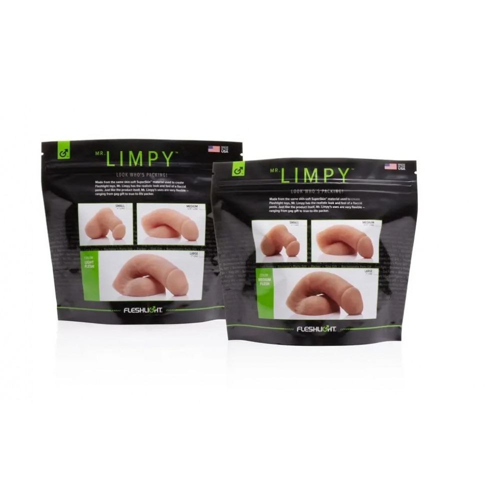 М'який фаллопротез Fleshlight Mr.Limpy, тілесний, 19 х 5 см