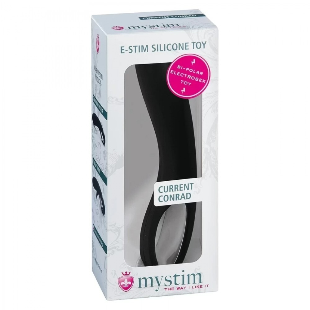 Фалоімітатор для електростимуляції Mystim Current Conrad чорний, 24 см х 3 см