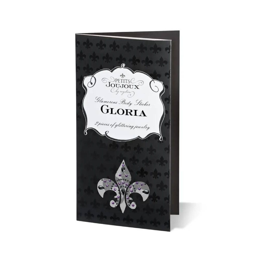 Украшения со стразами для груди Gloria Petits Joujoux, красно-черные