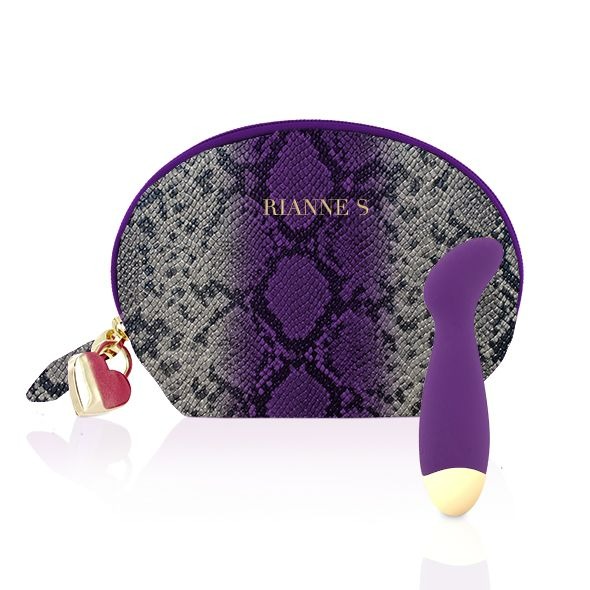 Вібратор для точки G Rianne у сумочці, фіолетовий, 14 см х 3.5 см