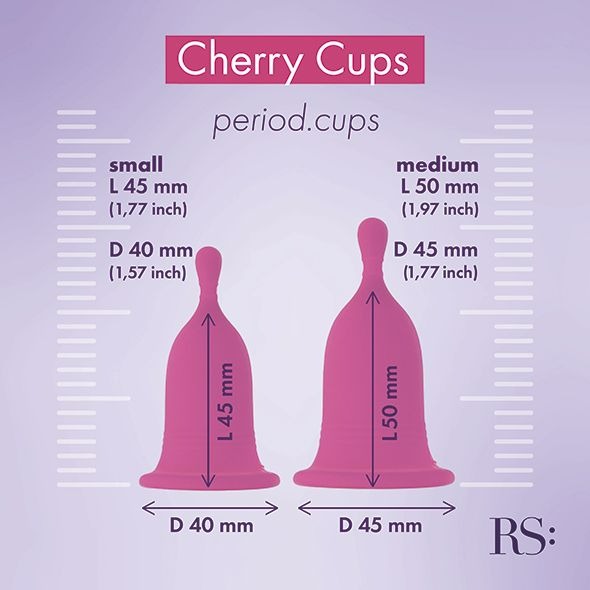 Менструальні чаші Rianne S Femcare Cherry Cup 2шт, в косметичці, рожев