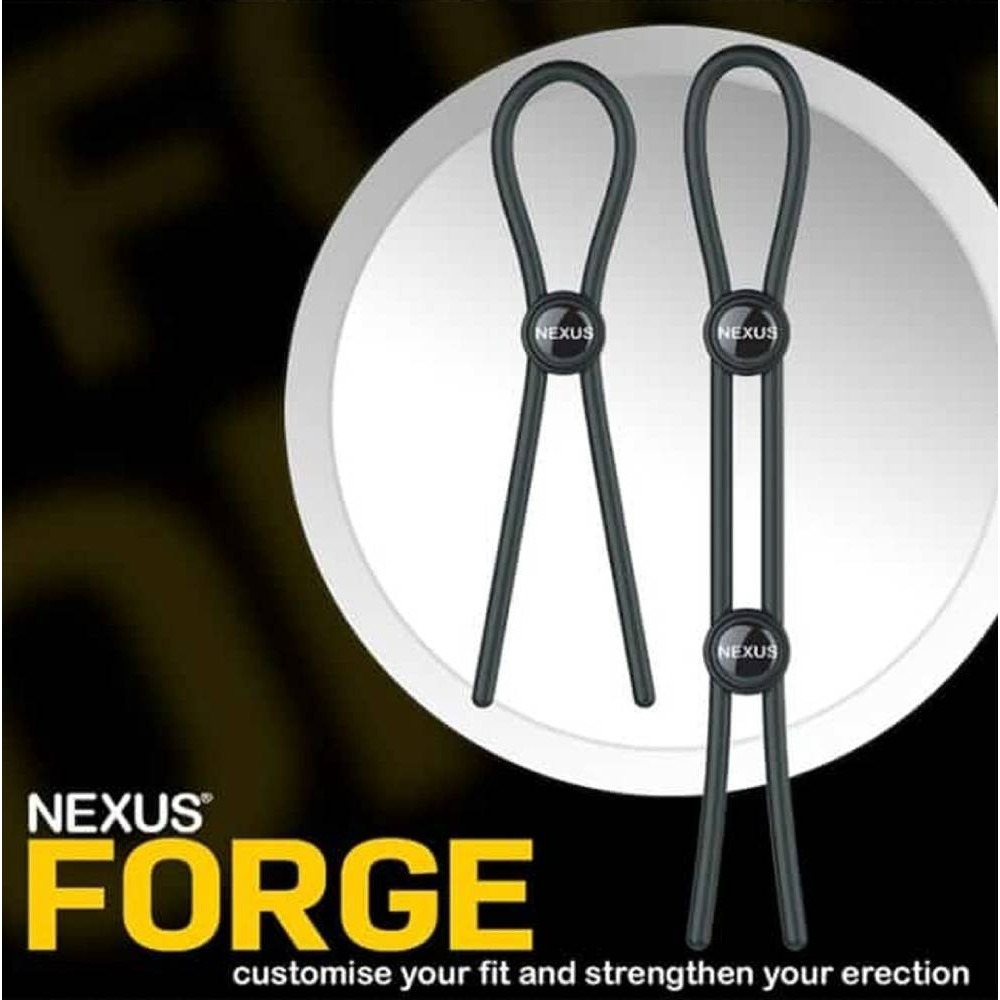 Ласо на член Nexus Forge чорне, 30 см