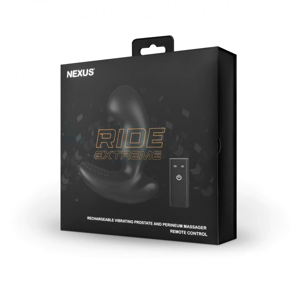 Масажер простати Nexus Ride Extreme, з пультом, чорний, 14 х 5 см