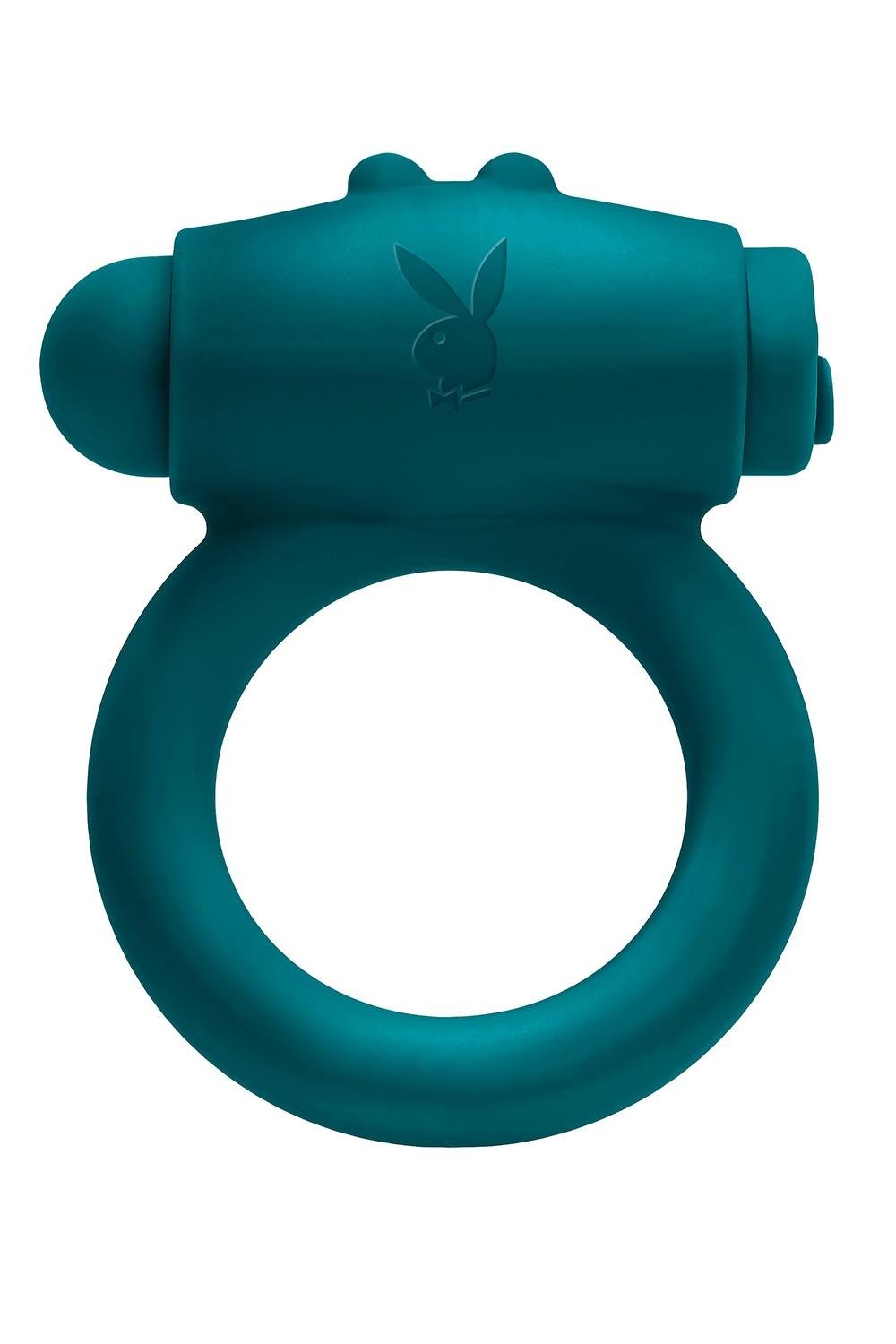 Ерекційне кільце з віброкулею Evolved Playboy Bunny Buzzer, зелене