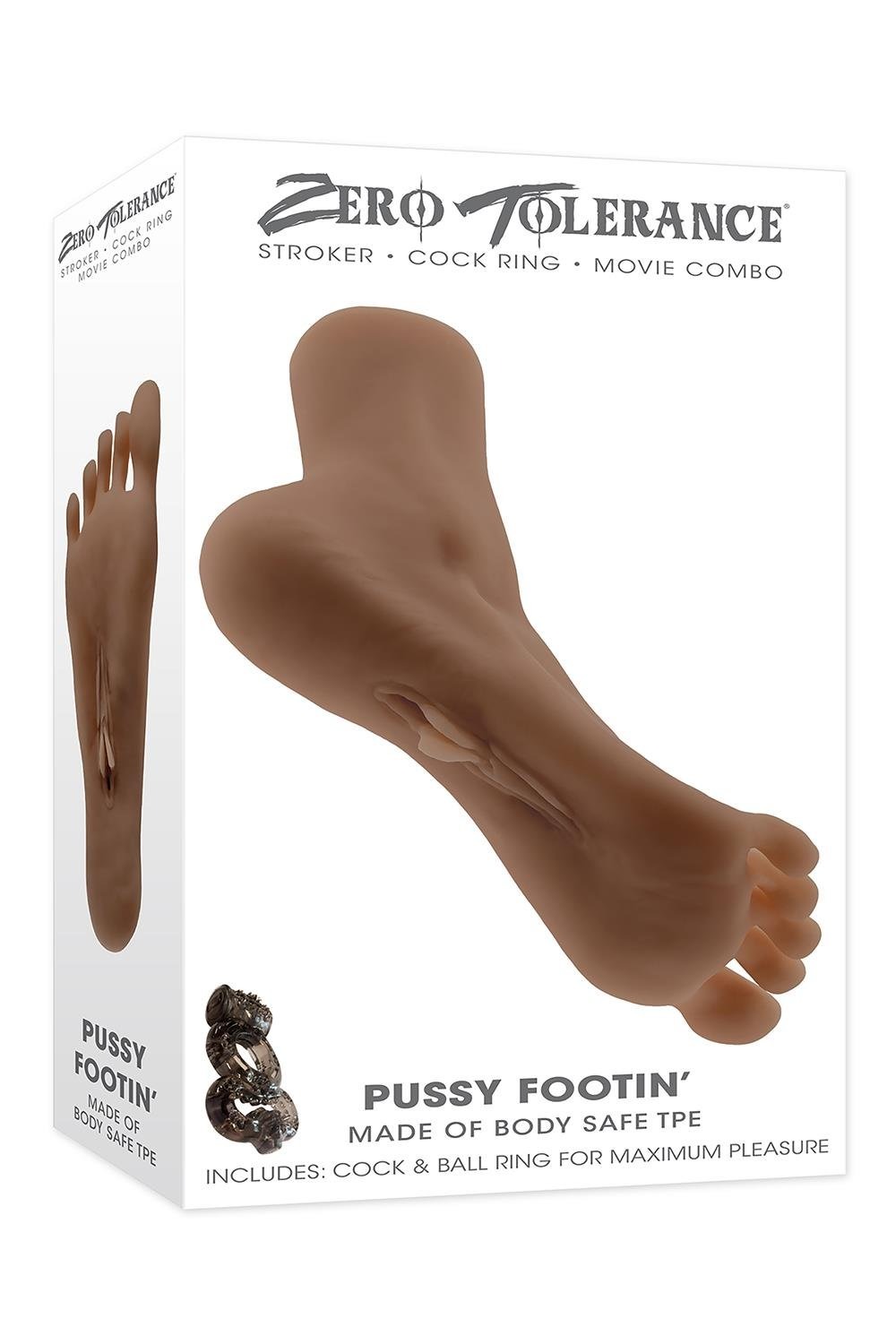 Мастурбатор стопа Zero Tolerance Pussy Footin коричневий, 23 см