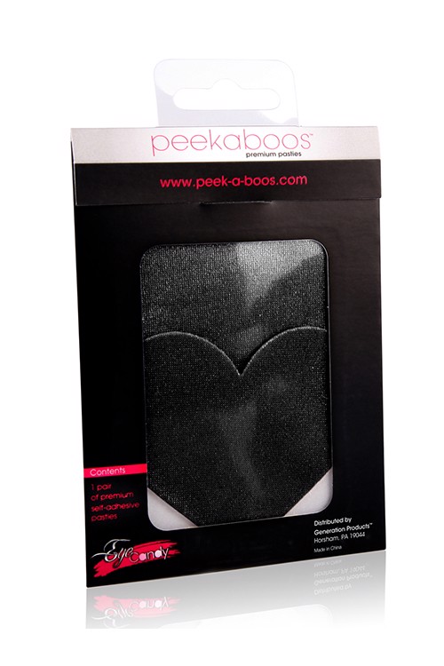 Пестиси на соски у вигляді серця Peekaboo чорні