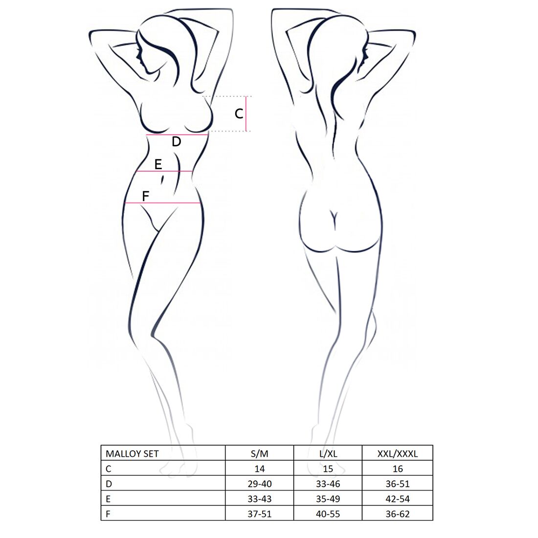 Костюм зайки Passion MALLOY SET XXL/XXXL, трусики, топик и ушки