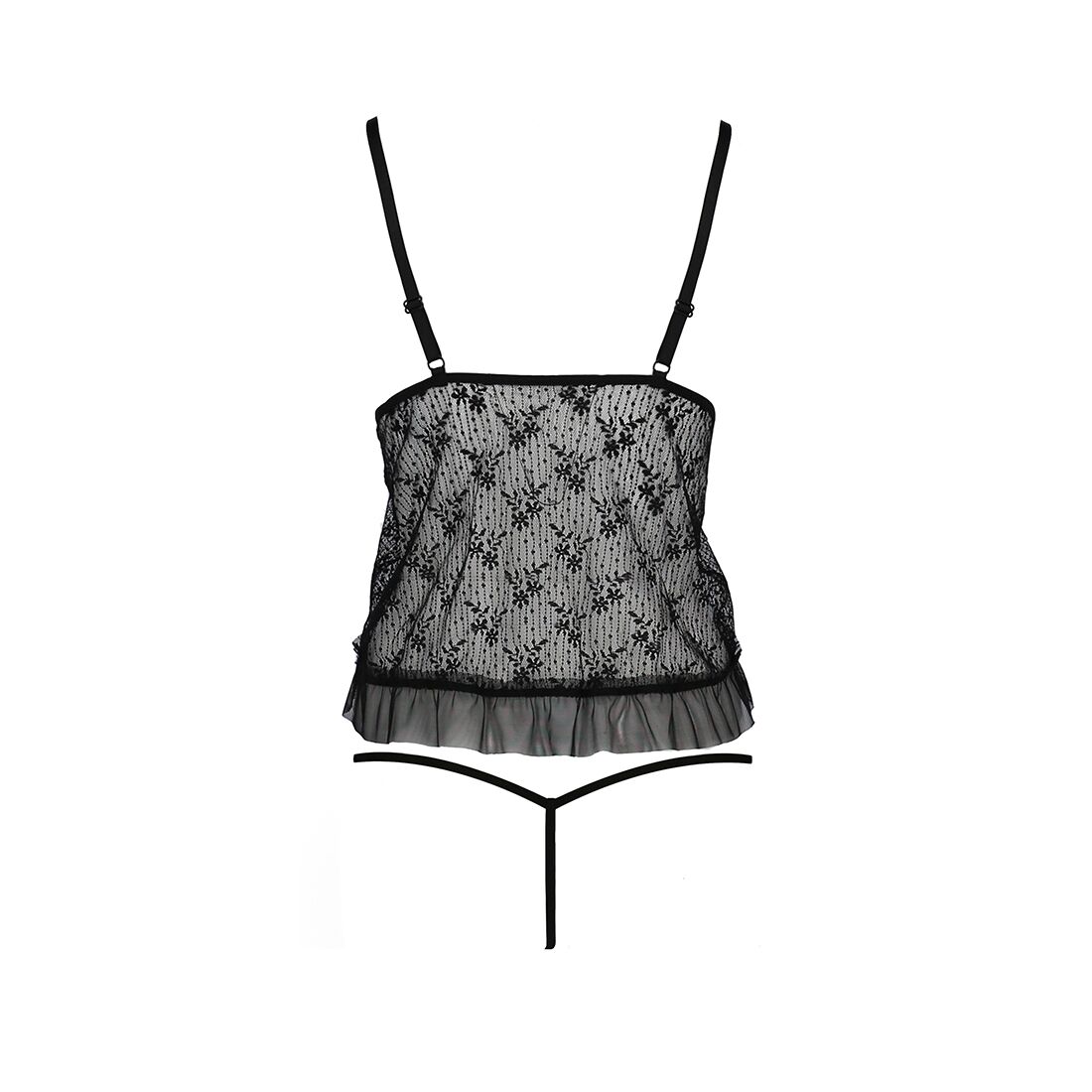 Боди монокини с открытой грудью Passion JUSTINA BODY S/M, black