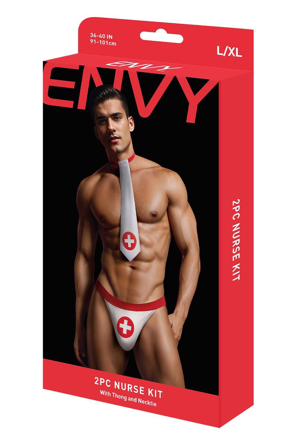 Ігровий чоловічий костюм Медпрацівник Envy 2 предмети, білий-червоний, M/L