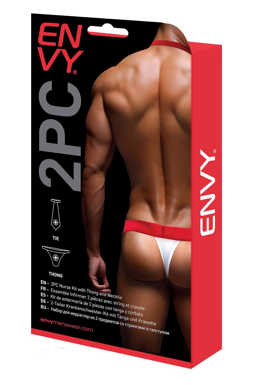 Ігровий чоловічий костюм Медпрацівник Envy 2 предмети, білий-червоний, M/L