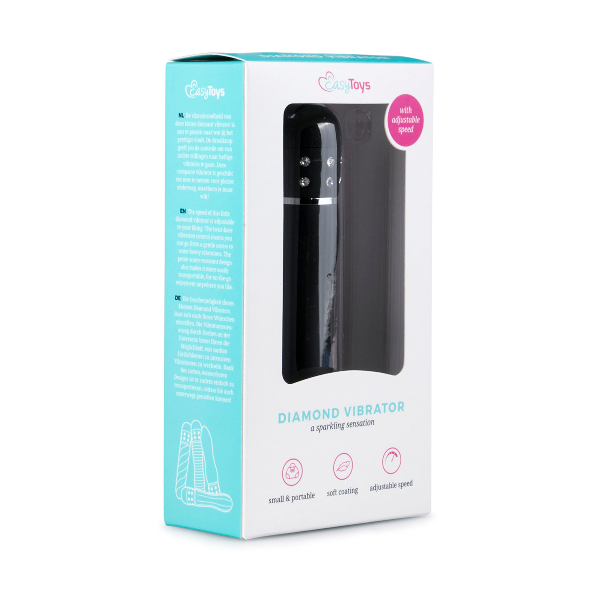 Вібратор Love Diamond Vibrator чорний, 11.4 см
