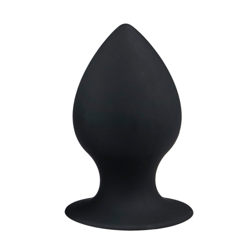 Анальна пробка з присоскою Round Butt Plug чорна, 8.5 см х 4 см