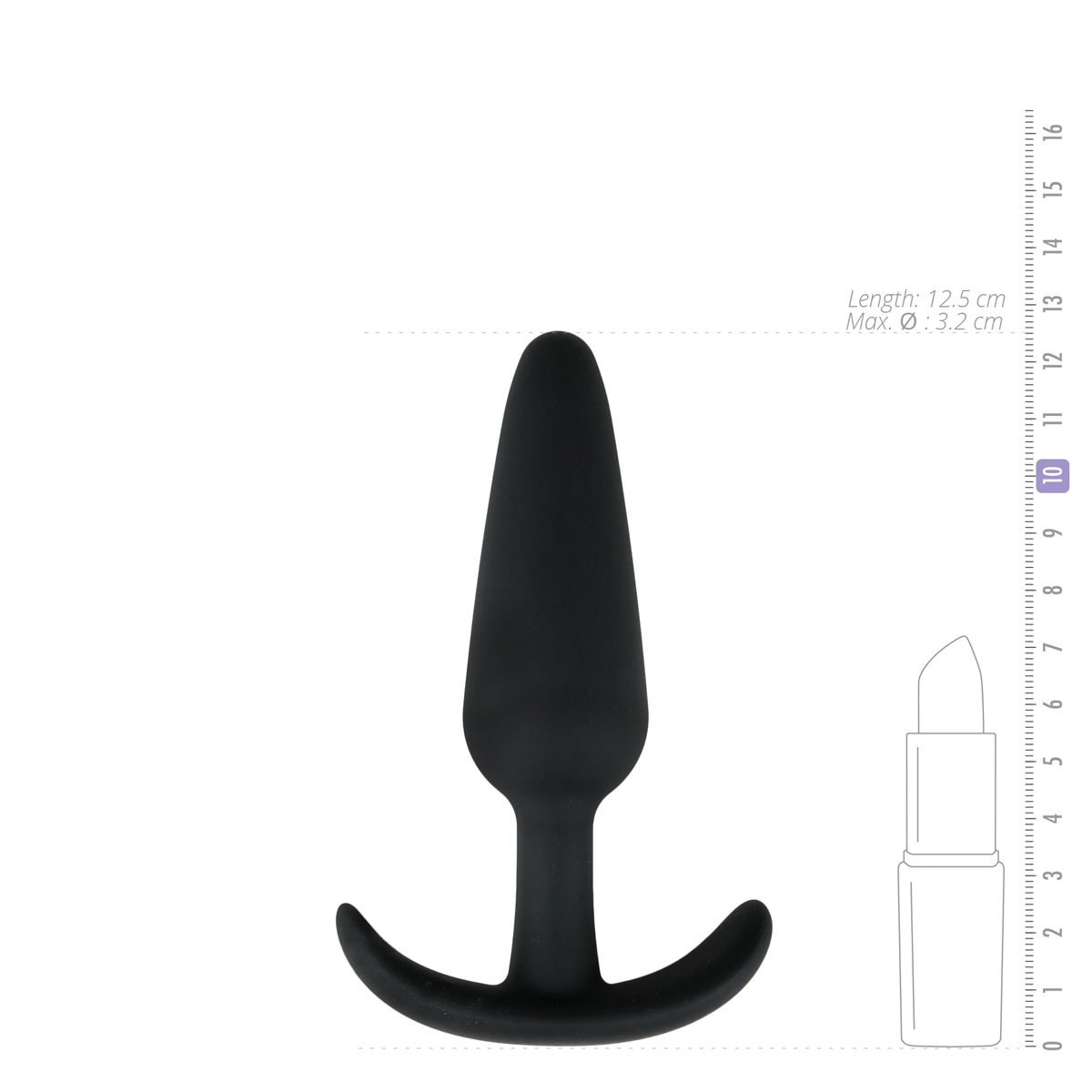 Анальна пробка Buttplug чорна, L