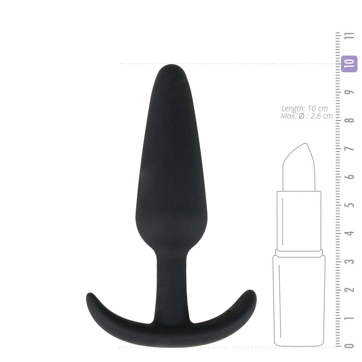 Анальна пробка Buttplug чорна, M