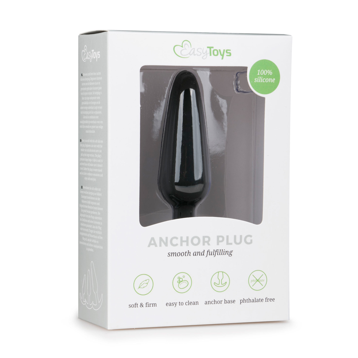 Анальна пробка Buttplug чорна, M