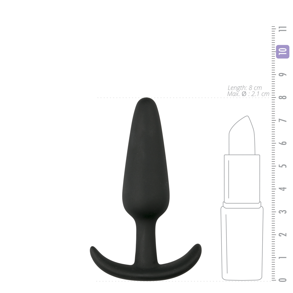 Анальна пробка Buttplug чорна, S