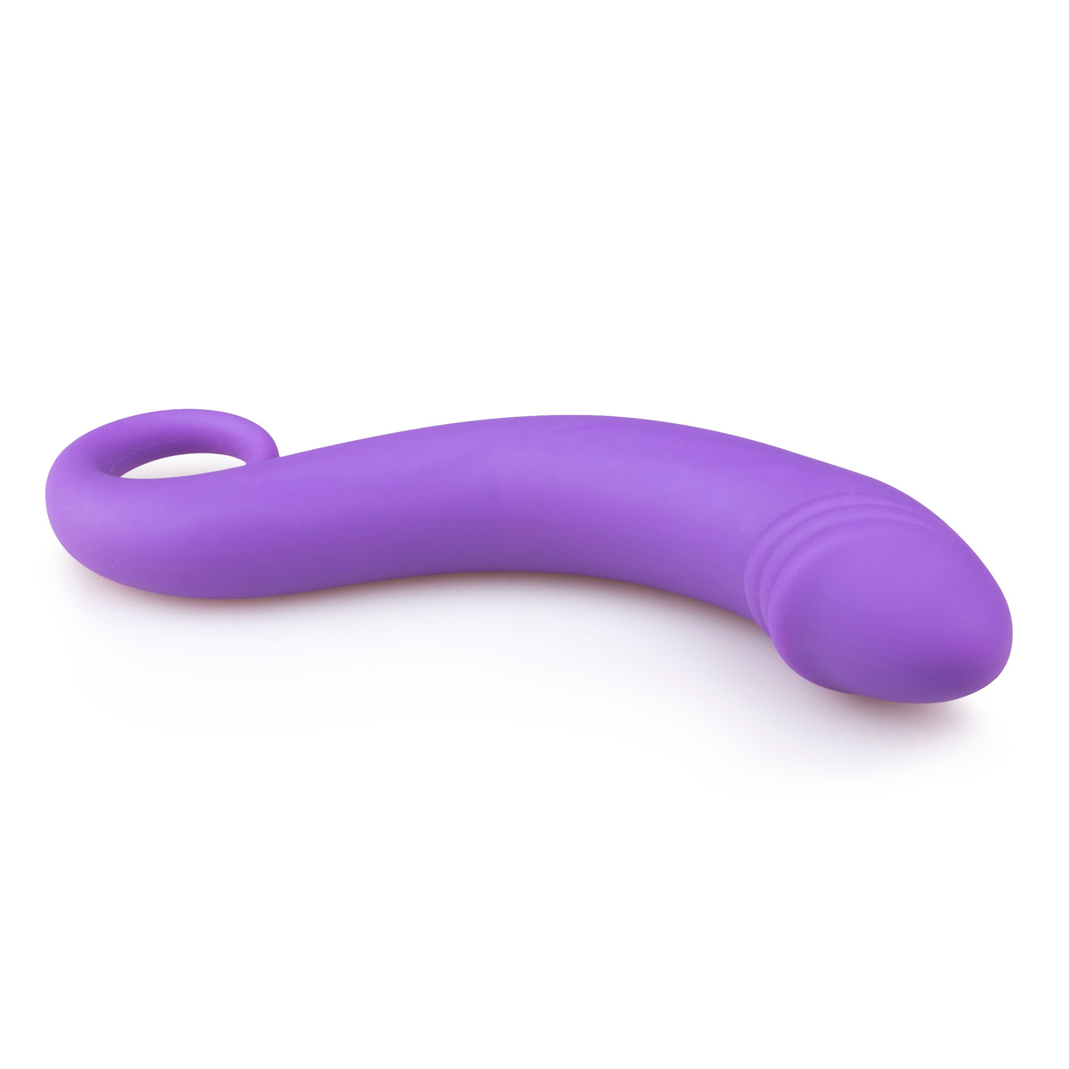 Вигнутий фалоімітатор Curved Dong для простати фіолетовий, 17.5 см x 3.5 см.