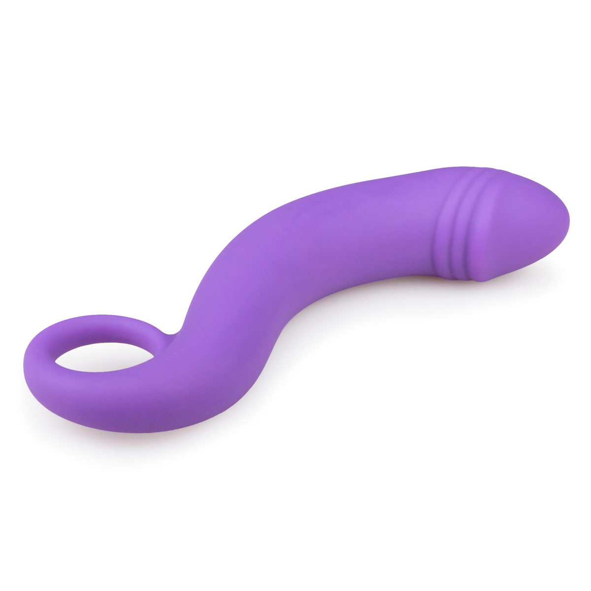 Вигнутий фалоімітатор Curved Dong для простати фіолетовий, 17.5 см x 3.5 см.