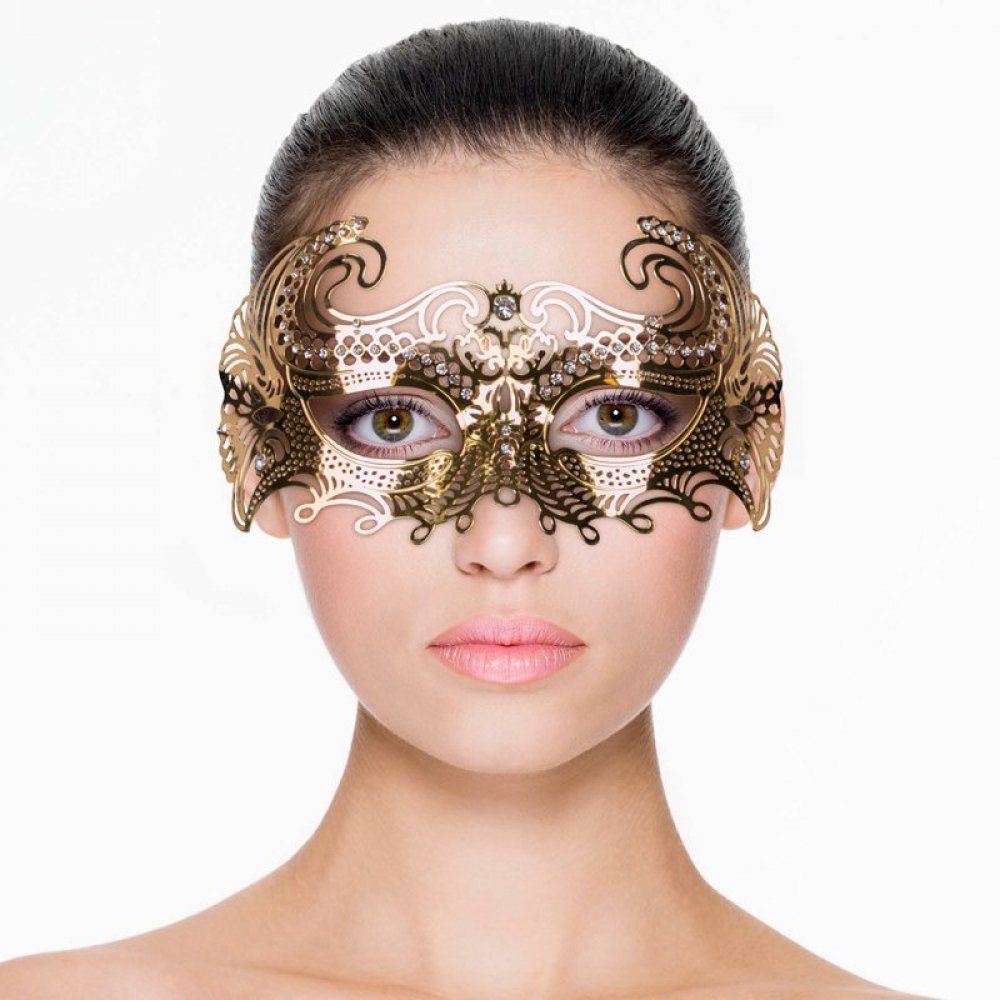 Маска металева золото Easytoys Venetiaans Masker